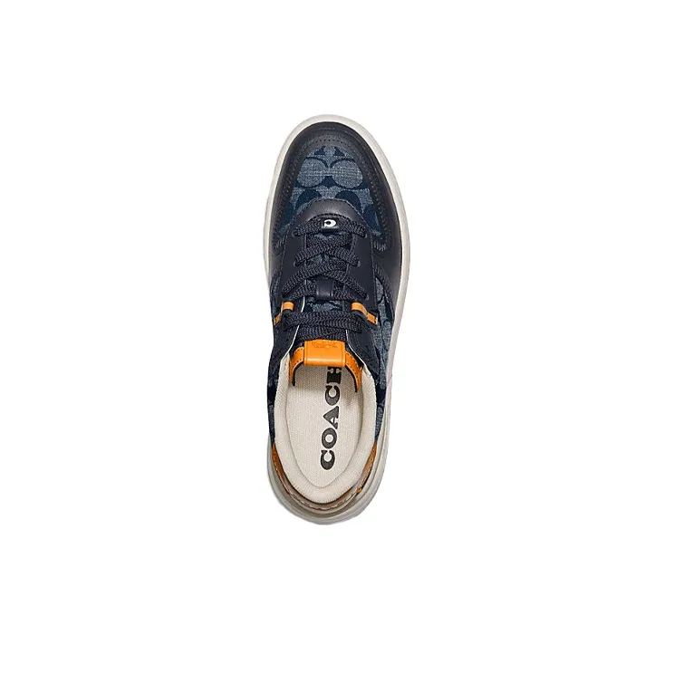 COACH CitySole Court Low Top Stylish Skateboarding Shoes Women's Denim Blue-3