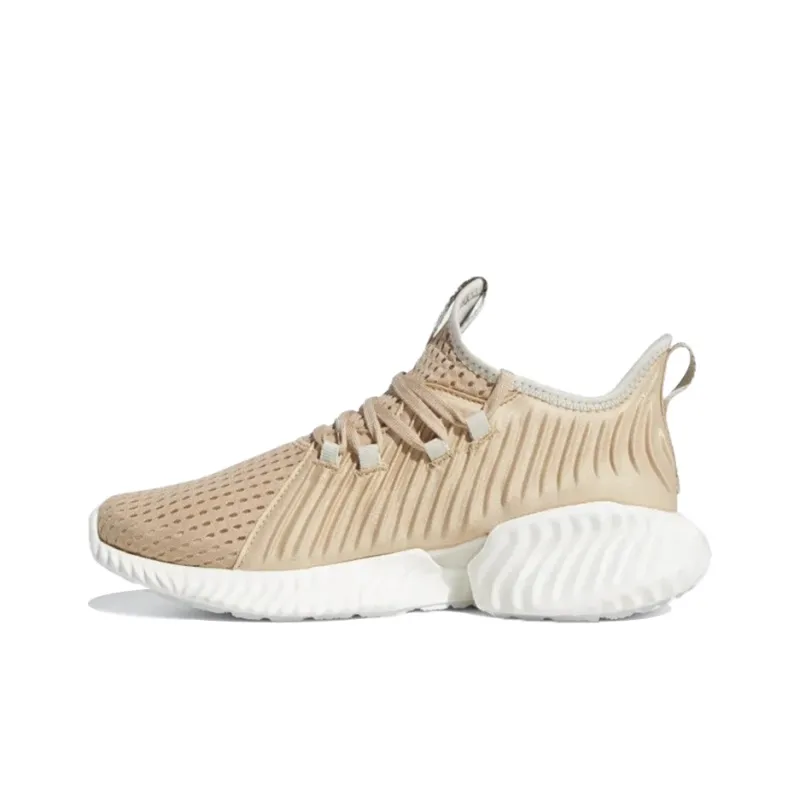 Adidas Alphabounce Instinct Anti-Slip And Wear-Resistant Breathable Low-Top Running Shoes Unisex Beige Brown-0