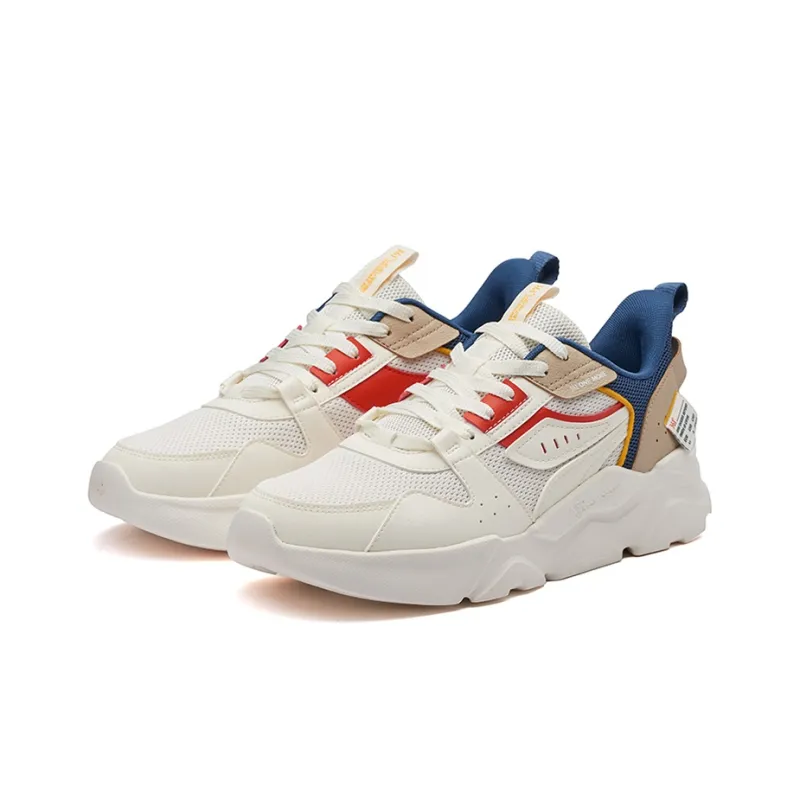 361° Slip Resistant And Breathable Low Top Running Shoes Men's Feather White-2