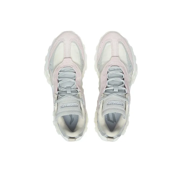 LiNing OVERLOAD Casual Shoes Women's Low Top Swan White/Primrose Pink-3