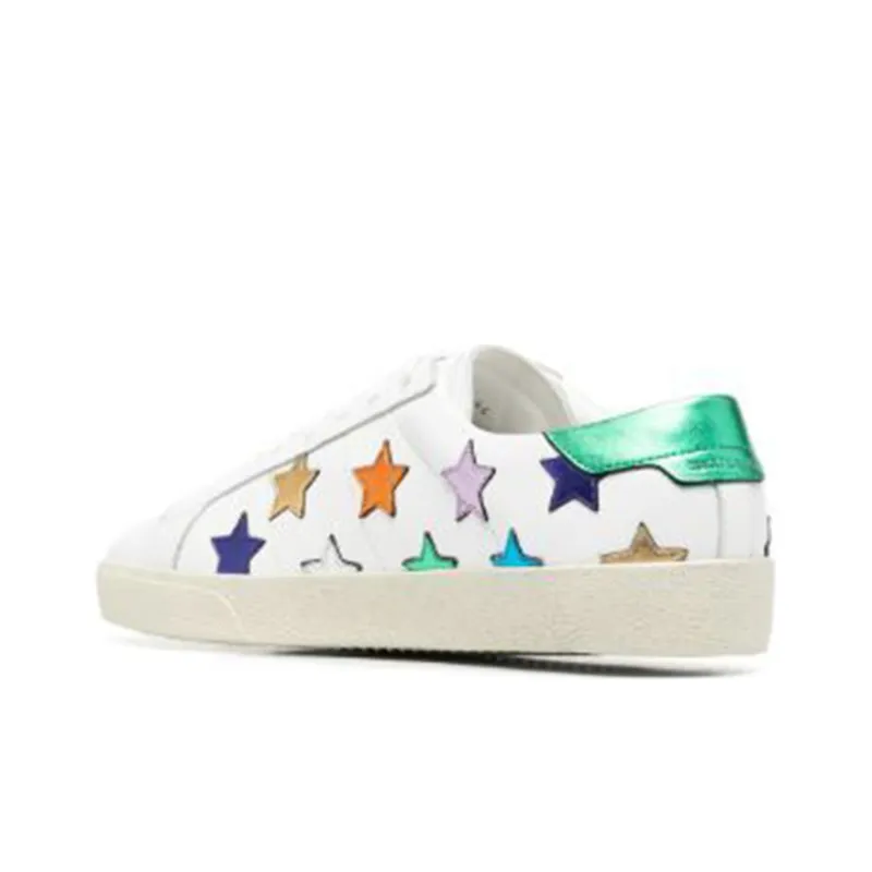 SAINT LAURENT Low Top Stylish Skateboarding Shoes Men's White-3