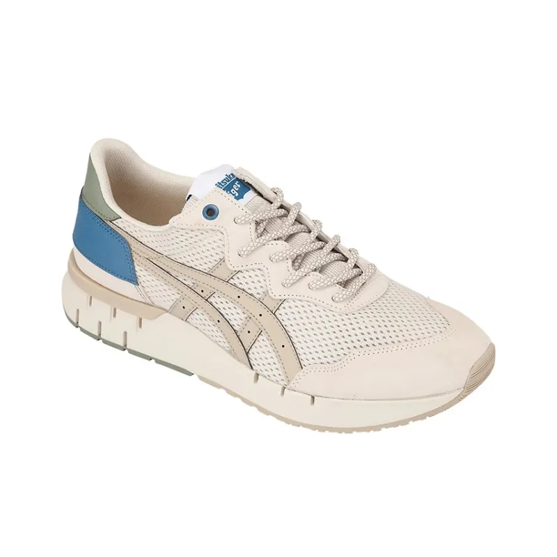 Onitsuka Tiger Rebilac Runner Abrasion Resistant Low Top Running Shoes Unisex Beige Blue-3