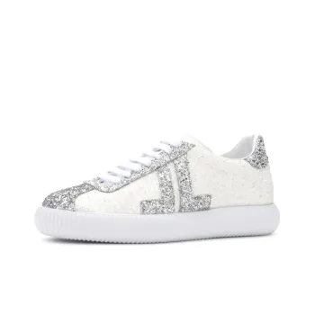 Lanvin Glen Low Top Stylish Skateboarding Shoes Women's Silver White