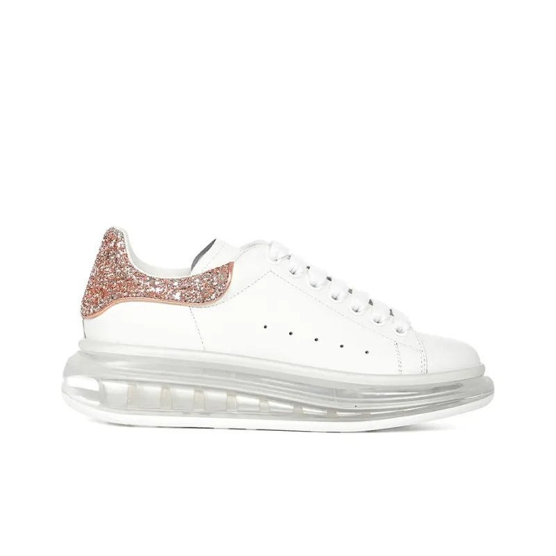 Alexander McQueen Oversized White Pink Glitter Women's-1