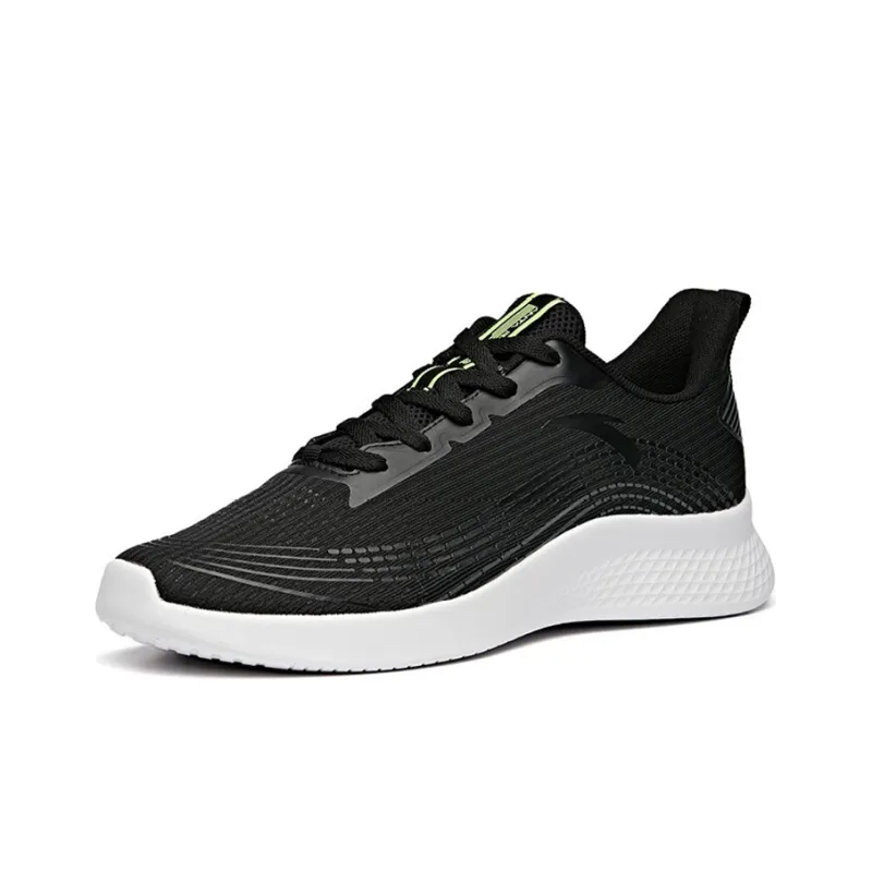 Anta Cushioned Slip-Resistant Abrasion-Resistant Breathable Low-Top Running Shoes Men's Black-1