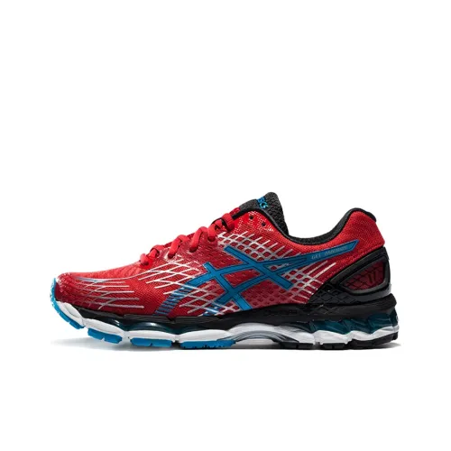 Asics GEL-Nimbus 17 Wear-Resistant Low-Top Running Shoes Men's Red Blue