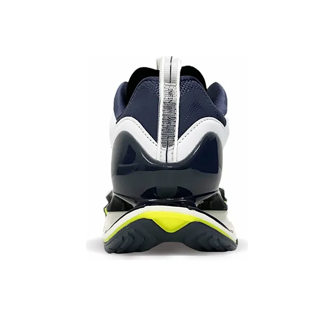 Mizuno Wave X 10 Shock Absorption Non Slip Wear resistant Low Tops White Green 'Black Yellow Blue'-4