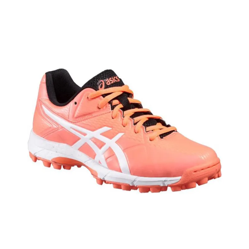 Asics Gel-Hockey Neo 4 Lightweight And Breathable Low-Top Running Shoes Women's Orange White-2
