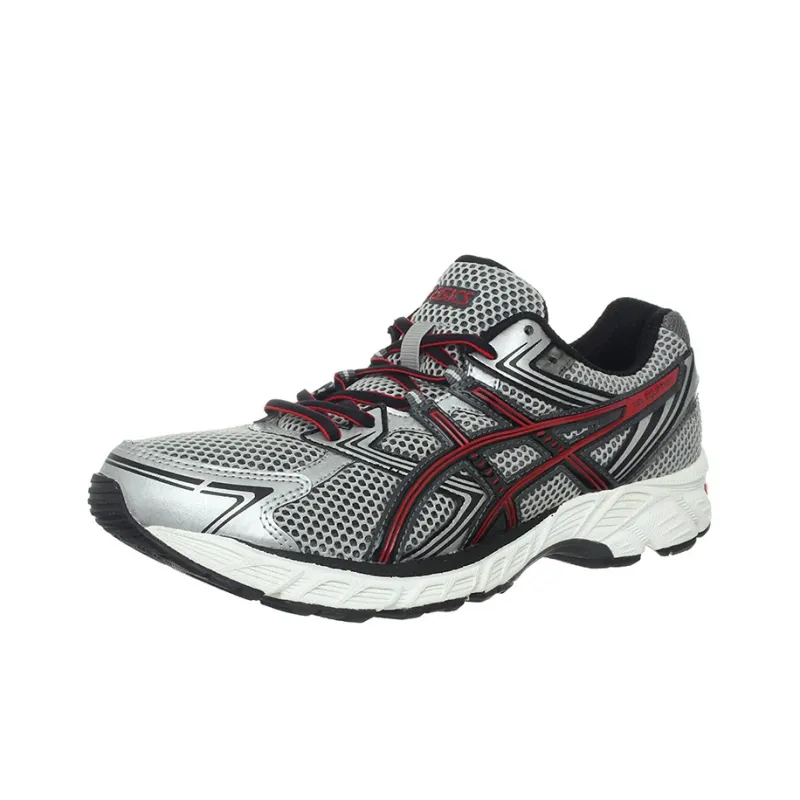 Asics Gel-Equation Wear-Resistant Low-Top Running Shoes Men's Gray Red Silver-2