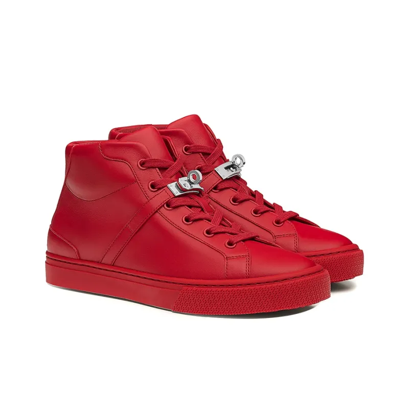 HERMES Daydream Mid Top Skateboard Shoes Women's Red-2