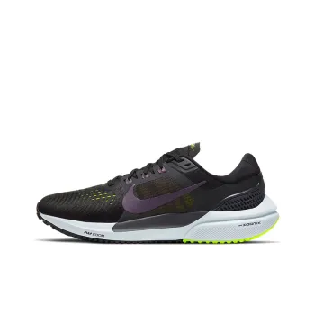 Nike Air Zoom Vomero 15 Cushioned Slip Resistant Abrasion Resistant Low Top Running Shoes Women's Black Green Purple