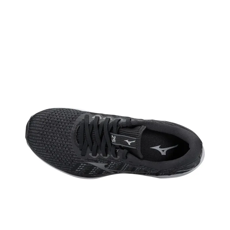 Mizuno Wave Rider 25 Waveknit 'Black Grey'-2