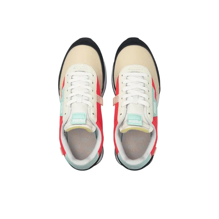 PUMA Unisex Future Rider Twofold Sd Running Shoes White/Black/Red-2