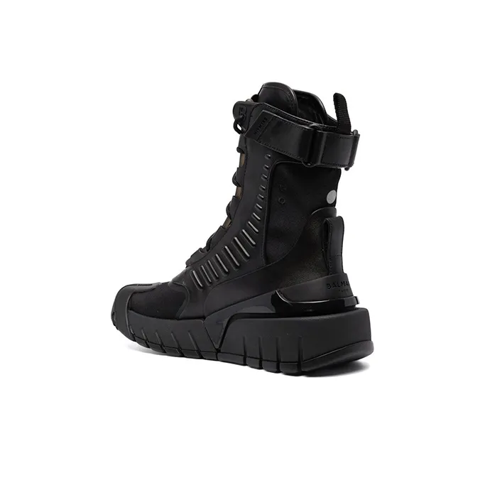 BALMAIN Cushioning Lightweight Wear-Resistant Slip-Resistant High-Top Running Shoes Men's Black-3