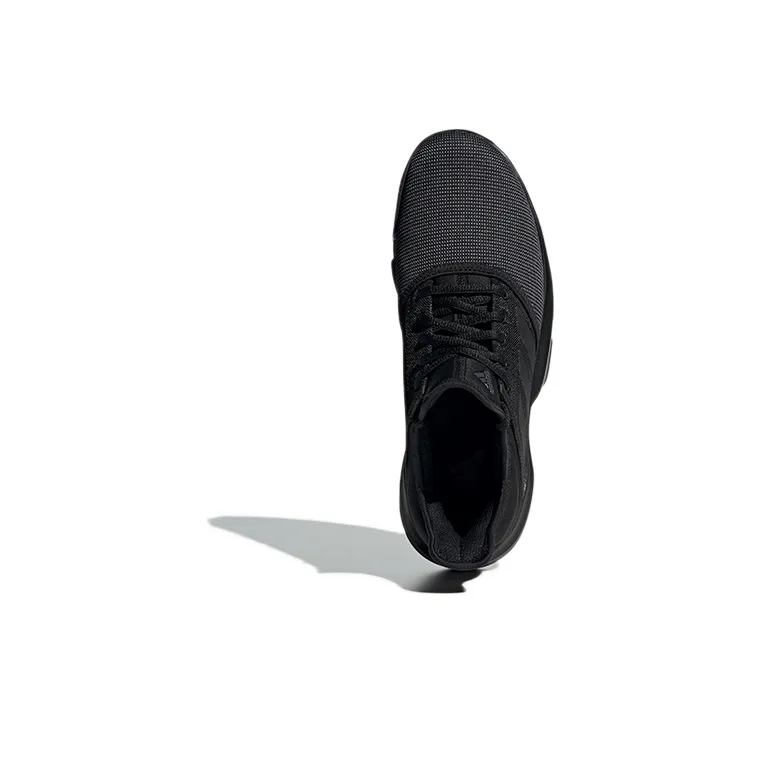 Adidas GameCourt Anti-Slip Wear-Resistant Low-Top Tennis Shoes Men's Graphite Black-4