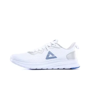 PEAK Anti Slip Wear Resistant Low Top Running Shoes Men's White Blue