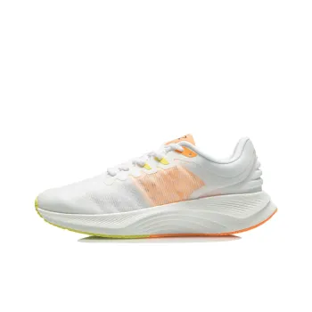 LiNing YueYing Cushioned Anti Slip And Wear Resistant Lightweight Low Top Running Shoes Men's White Orange