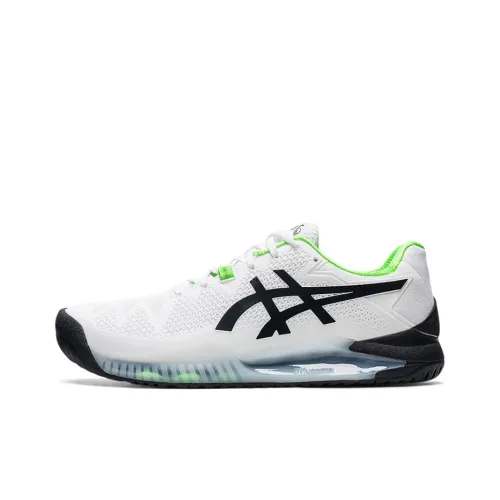 Asics Gel Resolution 8 2E Wide 'White Green Gecko'