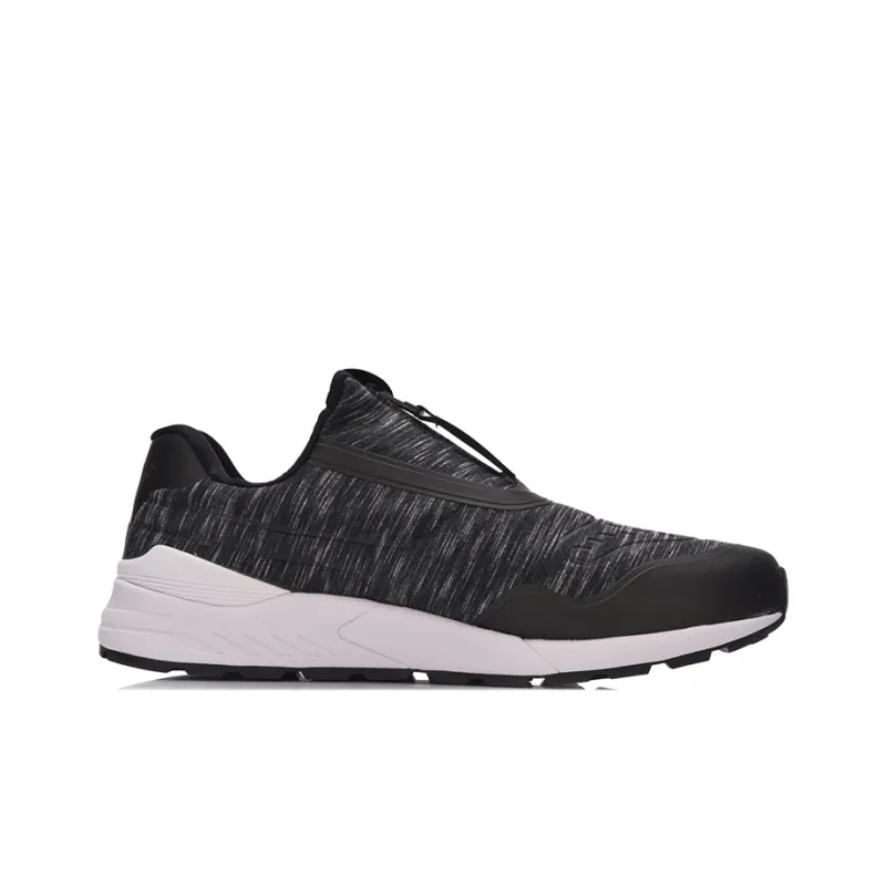 LiNing 2000 Techpack Cushioned Anti-Slip Wear-Resistant Breathable Lightweight Low-Top Running Shoes Unisex Black White-1