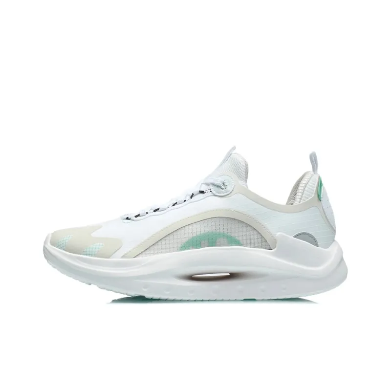 LINING Apocalypse Running Shoes Men Low Top White Green-0