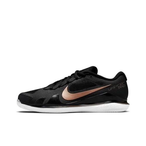 Nike Air Zoom Vapor Pro Tennis Shoes Women's Low-Top Black/Gold