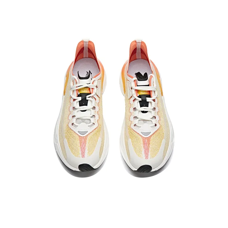 Anta Fast Cushioned Slip-Resistant Abrasion-Resistant Low-Top Running Shoes Men's White Orange-3