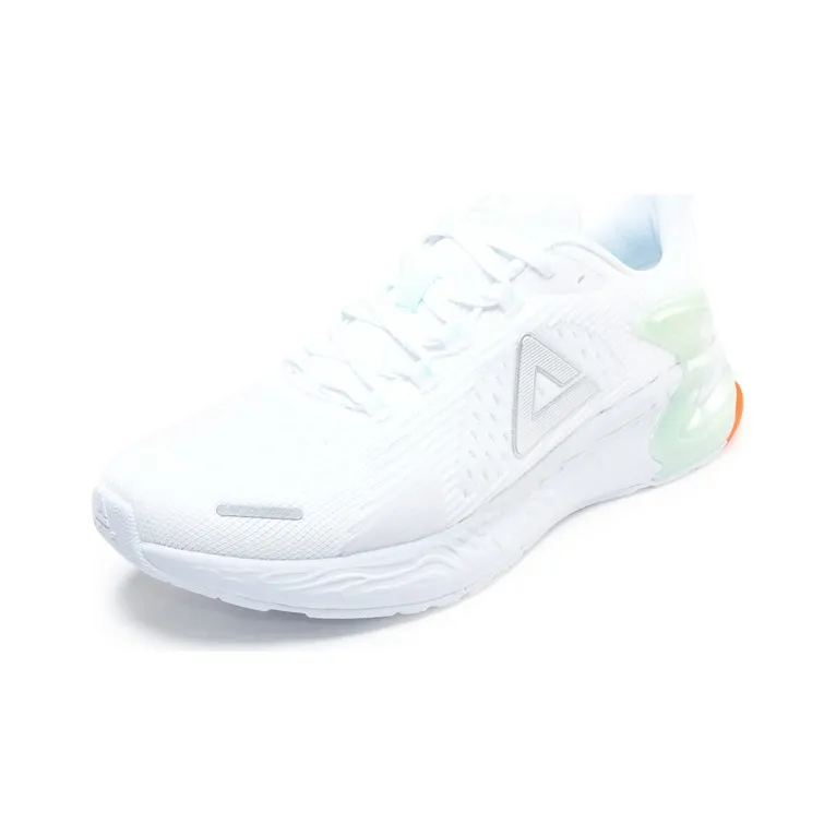 PEAK Porcelain Shadow Cushioned Slip Resistant Abrasion Resistant Low Top Casual Running Shoes Men's White Light Green-2