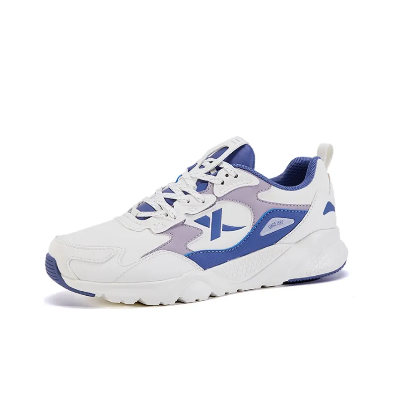 XTEP Wear resistant And Lightweight Low Top Running Shoes Women's White Orchid Purple Comfortable Soft Sole-1