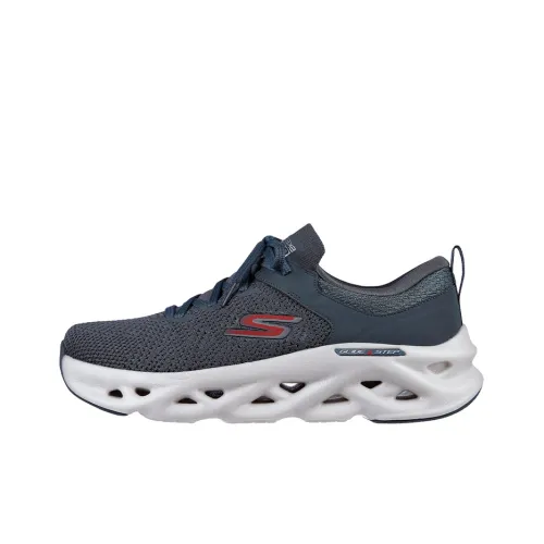 Skechers Go Run Glide-Step Running Shoes Men Low-Top Gray Blue