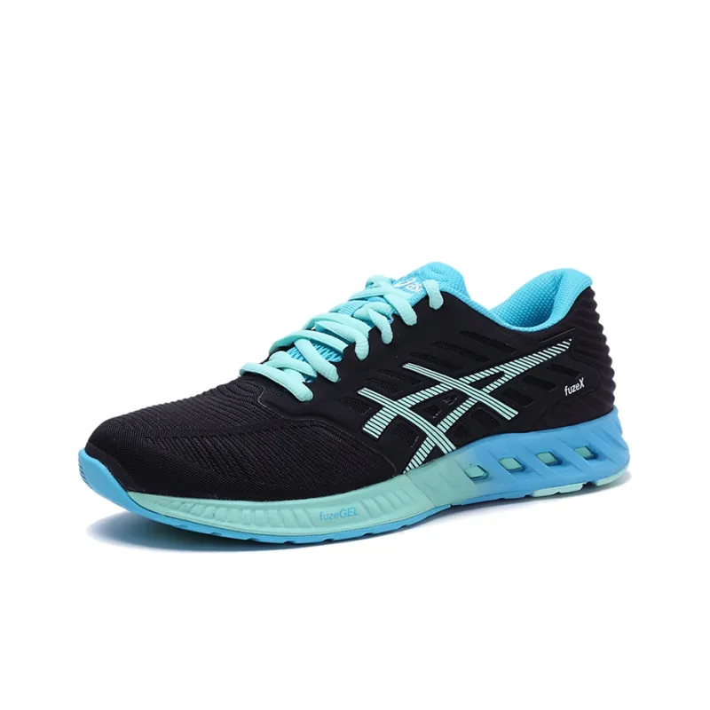 Asics Fuze Wear-Resistant Slip-Resistant Low-Top Running Shoes Women's Black Ice Blue-2