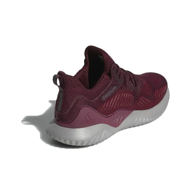 Adidas AlphaBounce Beyond Team Slip-Resistant Breathable Low-Top Running Shoes Unisex Dark Red-3