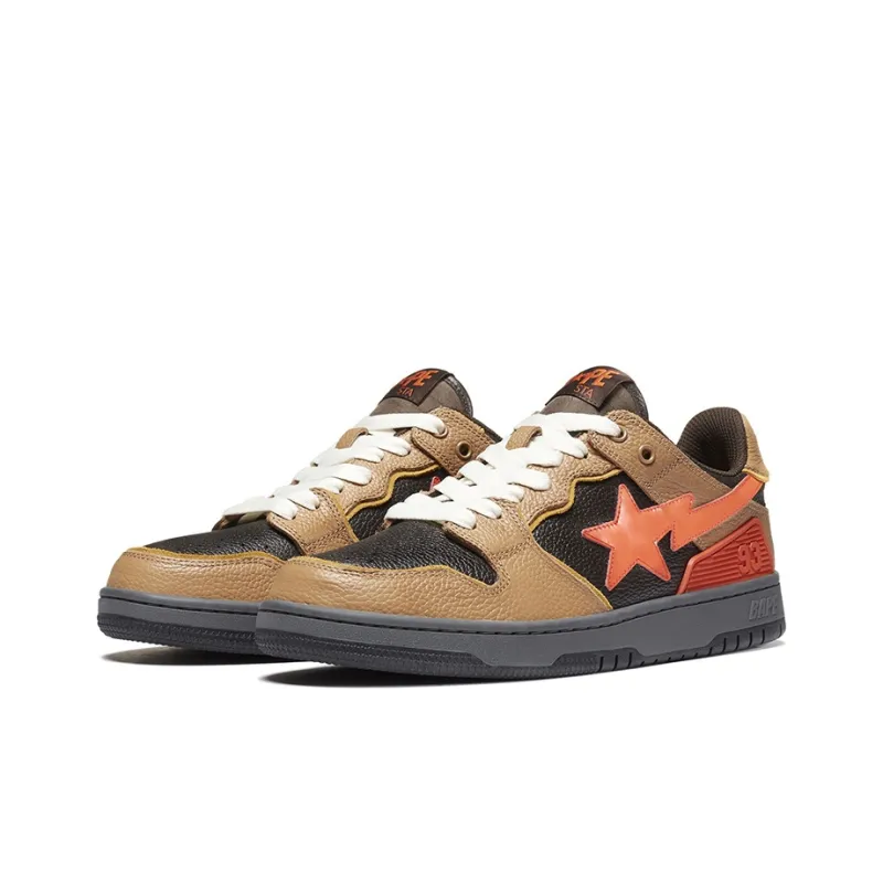 A BATHING APE Bape SK8 Sta Brown Orange-1