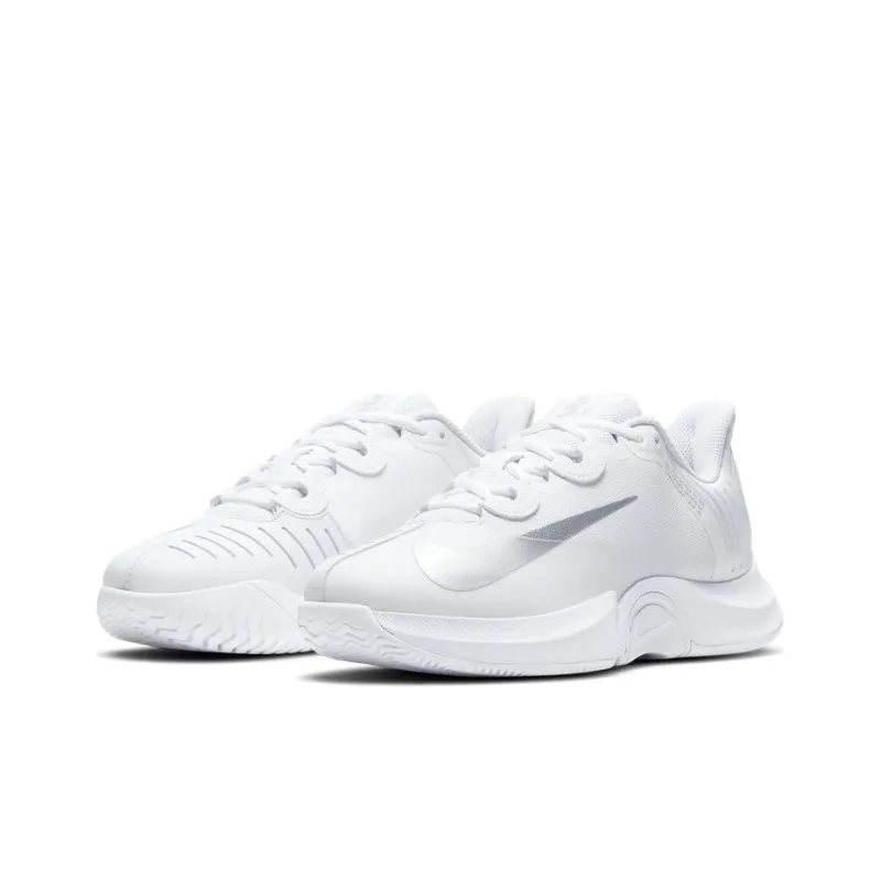 Nike Court Air Zoom Gp Turbo White Metallic Silver Women's-2