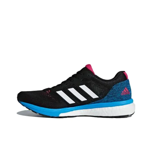 Adidas Adizero Boston 7 Running Shoes Women's Low-Top Black/White/Blue