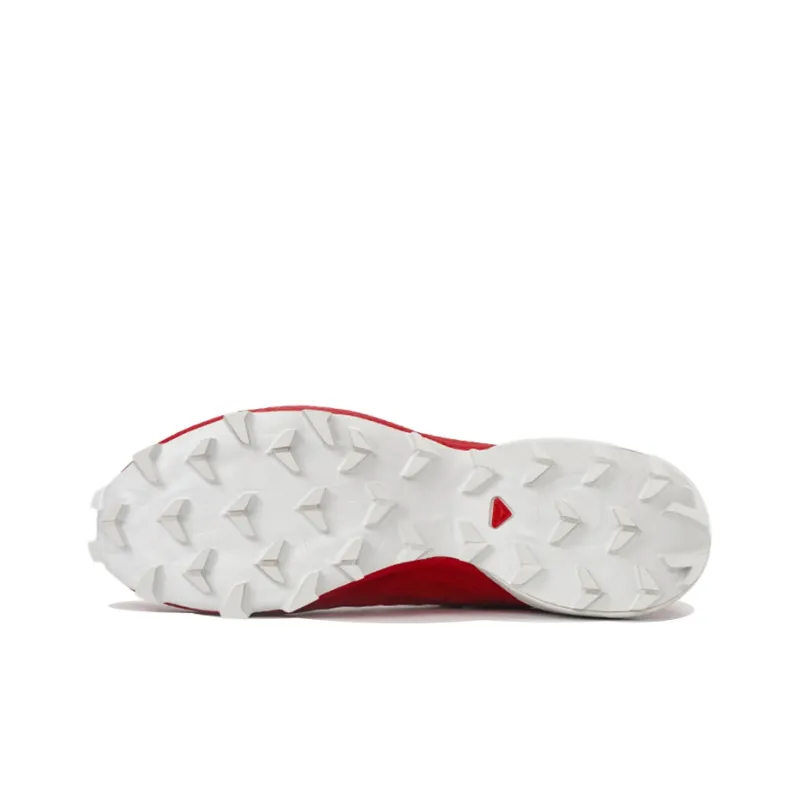 SALOMON Cushioning, Slip Resistant, And Abrasion Resistant Low Top Running Shoes Unisex Red-4