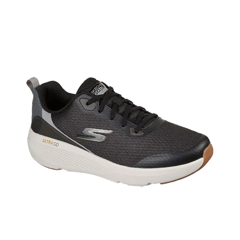 Skechers GO RUN Cushioning Wear Resistant Low Top Casual Running Shoes Men's Black Gray Color-2