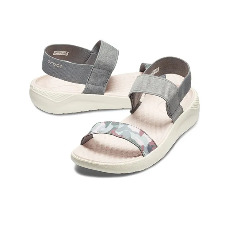Crocs Literide Graphic Sandals 'Grey' Women's-3