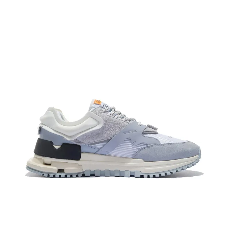 LiNing 001 Ingenuity Cushioning Anti-Slip And Wear-Resistant Low-Top Sports Casual Shoes Men's Gray White-1