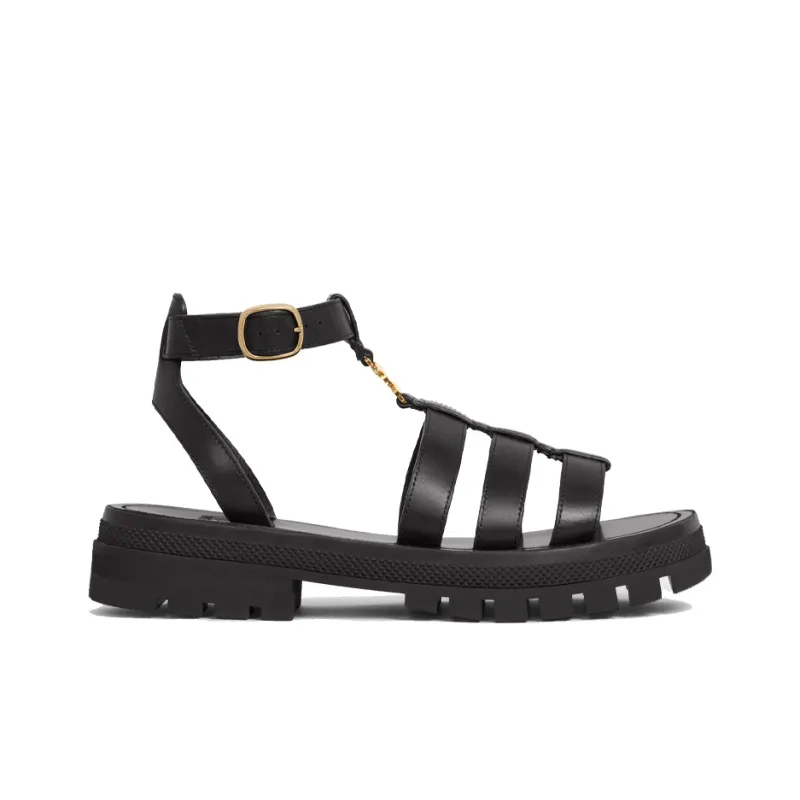 CELINE Triomphe Strap Sandals Women's Black-1