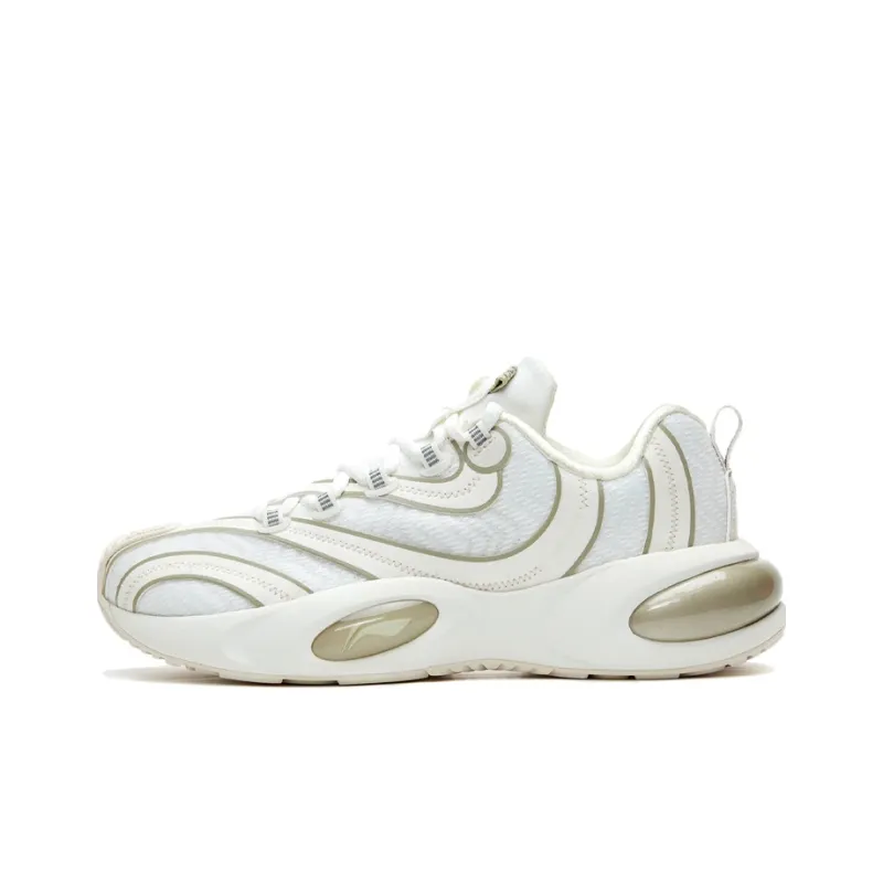 LiNing V8 Low Top Running Shoes Women's Ecru-0