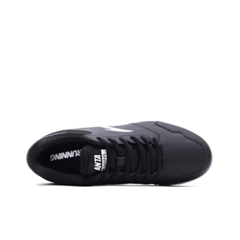 Anta Slip Resistant, Abrasion Resistant, Waterproof, Lightweight Low Top Casual Shoes Men's Black White-3