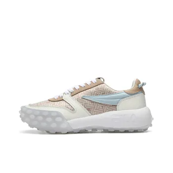 FILA Fashion Sneakers Cushioning Anti Slip And Wear Resistant Low Top Running Shoes Women's White Cuban Sand
