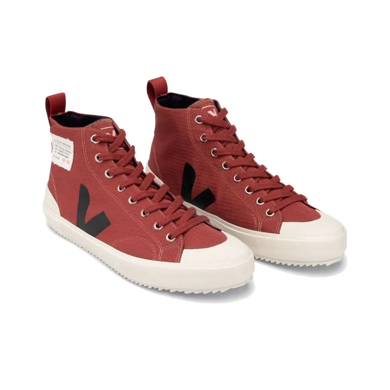 VEJA High-Top Stylish Skateboarding Shoes Unisex Red-3