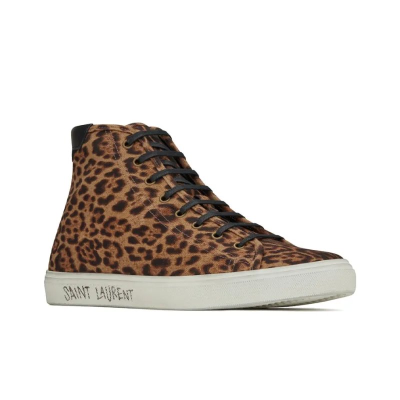 SAINT LAURENT Leopard Print High Top Sneakers-2