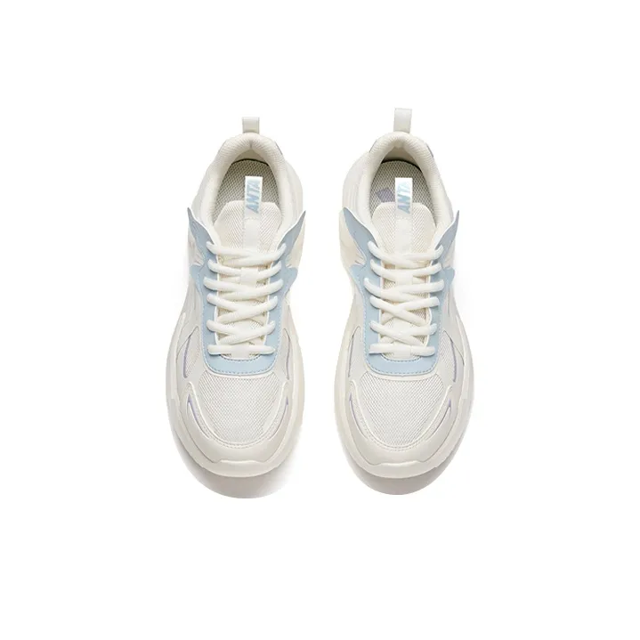 ANTA Running Shoes Women's Low Top Ivory White/Light Blue/Poplar Catkin Purple-3