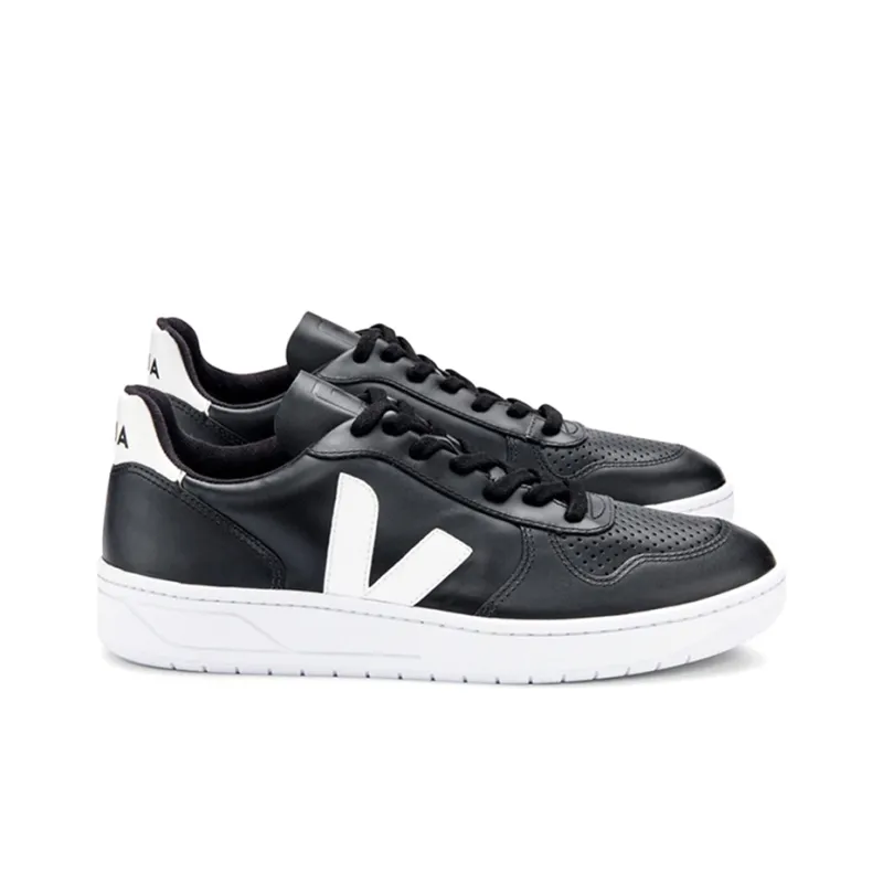 VEJA V 10 Stylish Skateboarding Shoes Unisex Black-2