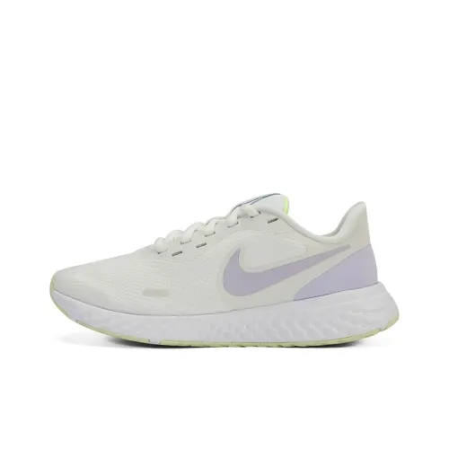 Nike REVOLUTION 5 Running Shoes Women's Low-Top White/Light Purple/Green