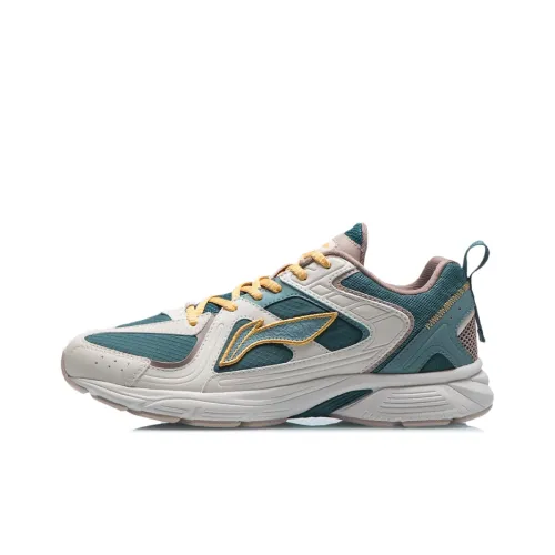 LINING Running Shoes Men Low-Top Green Lake Blue/Beige Potato