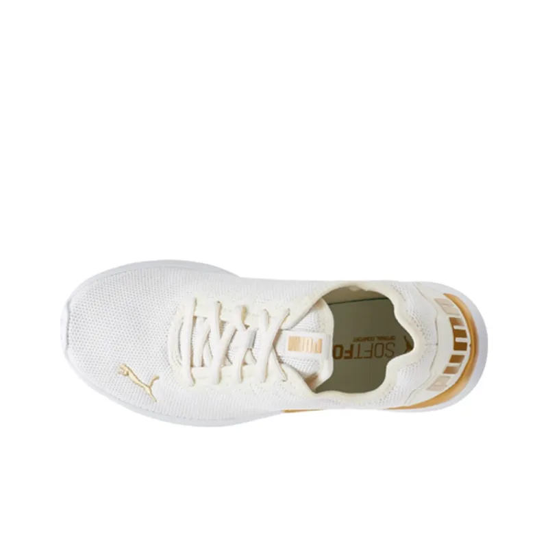 PUMA Lqd Flash Breathable Lightweight Wear-Resistant Slip-Resistant Low-Top Running Shoes Women's White-3