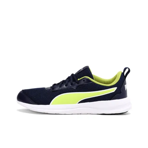 PUMA Rapid Runner Peacoat-Limepunch Shadowshard Idp Low-Top Running Shoes Men's Green Blue White